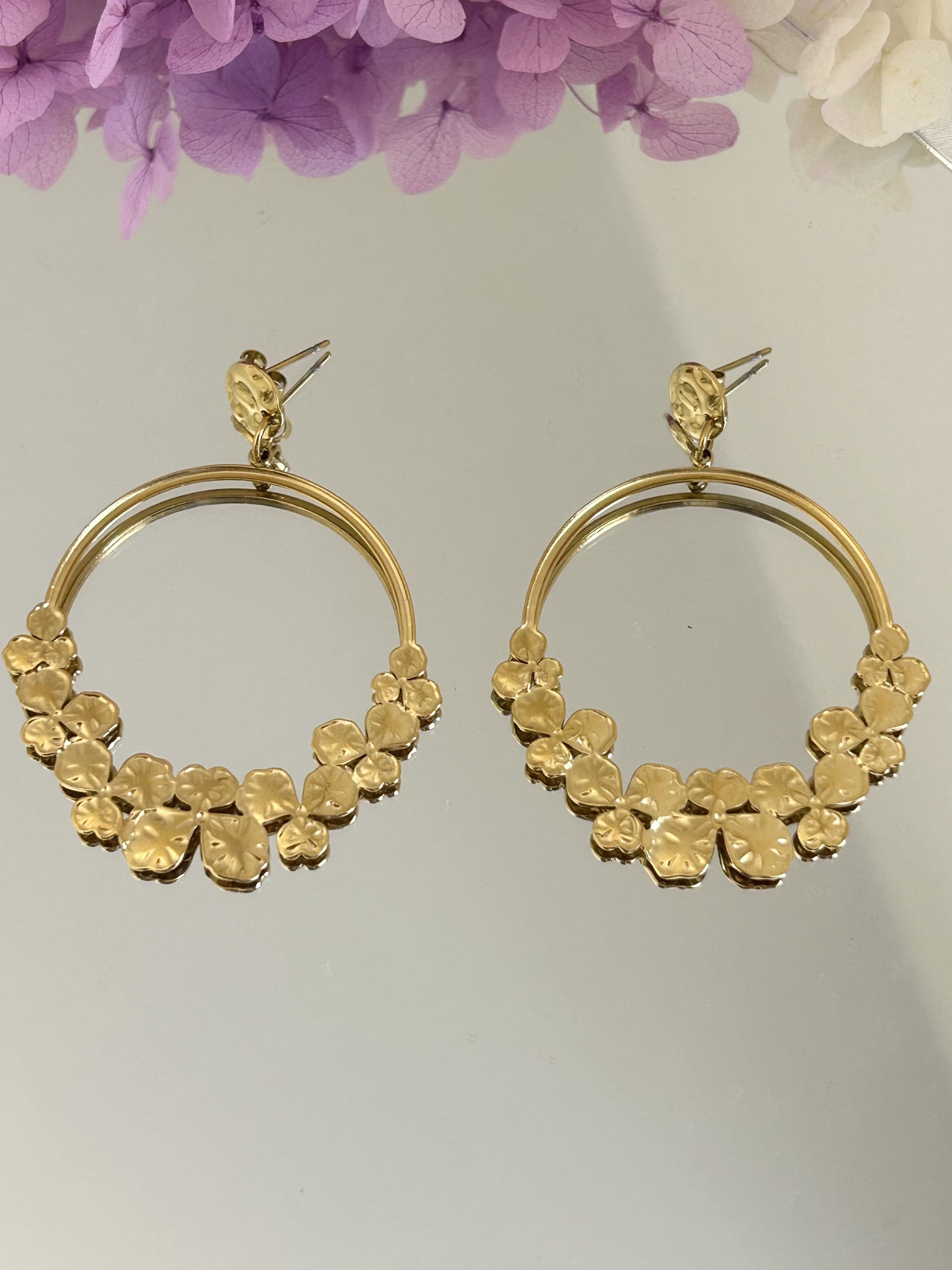 Boucles d’oreilles Fleur